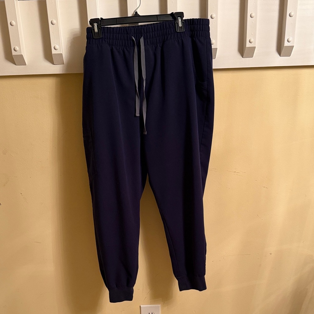 Women’s High Waisted Zamora Jogger Scrub Pants Navy XXL petite